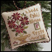 Little House Needleworks - The Sampler Tree Ornament Series - #8 Potted Poinsettia THUMBNAIL