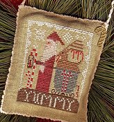 Homespun Elegance - 2015 Santa Ornament - Delivering Yummies THUMBNAIL