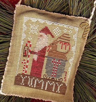 Homespun Elegance - 2015 Santa Ornament - Delivering Yummies MAIN