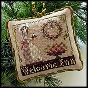 Little House Needleworks - The Sampler Tree Ornament Series - #9 Welcome Inn THUMBNAIL