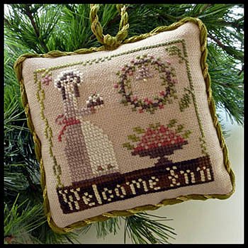Little House Needleworks - The Sampler Tree Ornament Series - #9 Welcome Inn MAIN