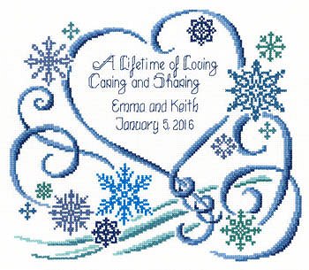 picture of Imaginating - Winter Wedding 2943 cross stitch pattern MAIN
