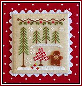 Country Cottage Needleworks - Gingerbread Village #2 - Gingerbread Girl & Peppermint Tree THUMBNAIL