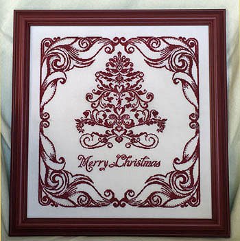 cover of Keslyn's - A Red Merry Christmas cross stitch pattern MAIN