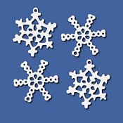 Mill Hill Metal Treasures Snowflake 15001 - 4/pkg THUMBNAIL