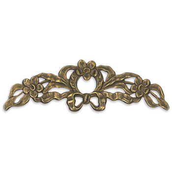 Charm - Antique Gold Floral Wreath Filigree MAIN