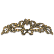Charm - Antique Gold Floral Wreath Filigree THUMBNAIL
