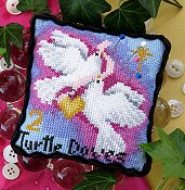 Bobbie G Designs - 2 Turtle Doves Pincushion THUMBNAIL