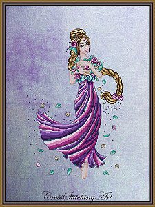 Cross Stitching Art - Rapunzel MAIN