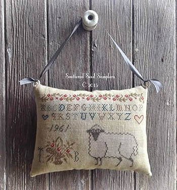 Scattered Seed Samplers - Pure In Heart - Hanging Pinpillow MAIN