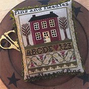 Annie Beez Folk Art - Pins And Needles Sampler Pinkeep THUMBNAIL