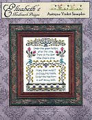 Elizabeth's Designs - Antique Violet Sampler THUMBNAIL