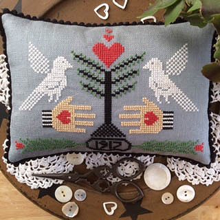 Annie Beez Folk Art - Heart In Hand Emblem MAIN