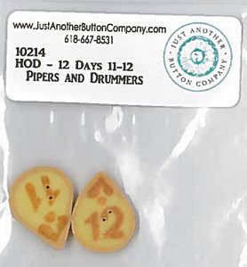 Jabco Button Pack - Hands On Design - 12 Days - Pipers and Drummers MAIN