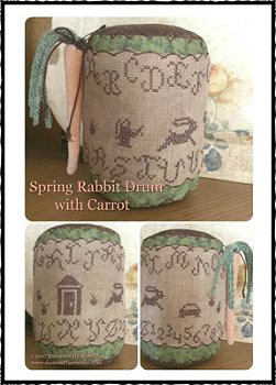 Dames of the Needle - Spring Rabbit Drum with Carrot MAIN