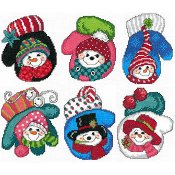 Imaginating - Snowman Mitten Ornaments 3131 THUMBNAIL