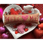 Needle Bling Designs - Wee Welcome's - February Hearts THUMBNAIL