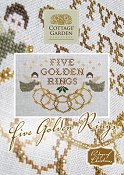 Cottage Garden Samplings - 12 Days of Christmas - Five Golden Rings THUMBNAIL