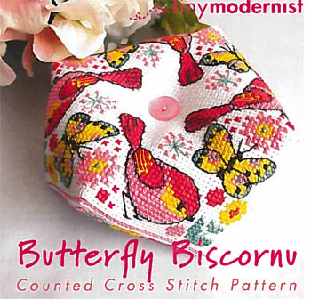 Tiny Modernist - Butterfly Biscornu MAIN