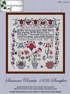 Cross-Point Designs - Susanna Rambo 1836 Sampler MAIN