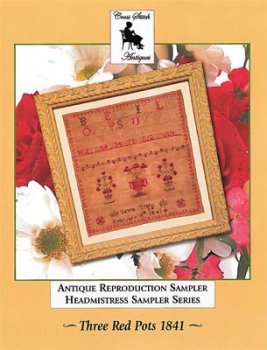 Cross Stitch Antiques - Three Red Pots 1841 MAIN