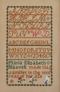 Queenstown Sampler Designs - Maria E Blauvelt c.1839 MAIN