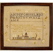 Queenstown Sampler Designs - Sands House Sampler Annapolis, Maryland 1816 THUMBNAIL