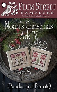 Plum Street Samplers - Noah's Christmas Ark IV - Pandas and Parrots MAIN