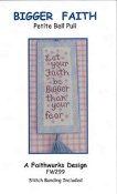 Faithwurks Designs - Bigger Faith Petite Bell Pull (includes linen banding) THUMBNAIL