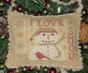 Homespun Elegance - 2018 Snowman Ornament - I Love Snow MAIN