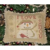 Homespun Elegance - 2018 Snowman Ornament - I Love Snow THUMBNAIL