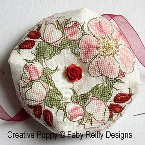Faby Reilly Designs - Wild Rose Biscornu MAIN