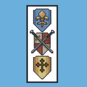 Artecy Cross Stitch - Swords And Shields Bookmark THUMBNAIL