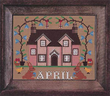 Twin Peak Primitives Cross Stitch I Ll Be Home Series April