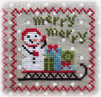 Annie Beez Folk Art - Snowy 9 Patch - Part 3 MAIN