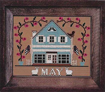 Twin Peak Primitive Cross Stitch I Ll Be Home Series May Cottage