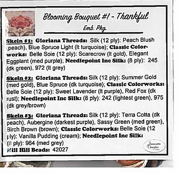 Jeannette Douglas Designs - Blooming Bouquets #1 Thankful Embellishment Pack MAIN