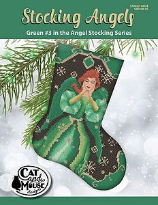 Cat And Mouse Designs - Stocking Angels - Green #3 MAIN