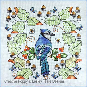Lesley Teare - Blue Jay Amongst The Oak Leaves MAIN