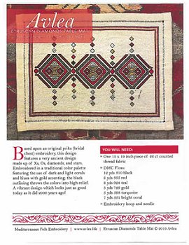 Avlea - Etruscan Diamonds Table Mat MAIN