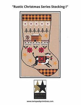 Twin Peak Primitives - Rustic Christmas Series Stocking I MAIN