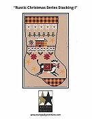 Twin Peak Primitives - Rustic Christmas Series Stocking I THUMBNAIL