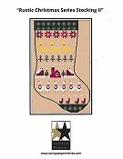 Twin Peak Primitives - Rustic Christmas Series Stocking II THUMBNAIL