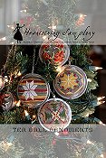 Heartstring Samplery - Tea Ball Ornaments THUMBNAIL