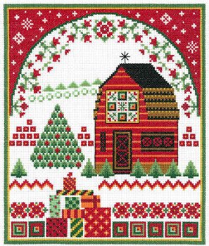 Imaginating - Barn With Holiday Quilts 3202 MAIN