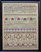 Hands Across The Sea Samplers - Mary Wills c.1750 THUMBNAIL