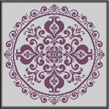Works By ABC - Pomegranate Lace In Cross Stitch MAIN