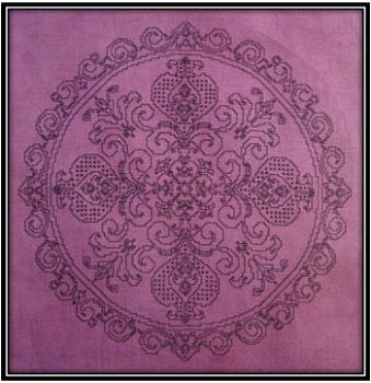 Works By ABC - Pomegranate Lace in Blackwork MAIN