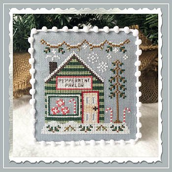Country Cottage Needleworks - Snow Village 4 - Peppermint Parlor MAIN