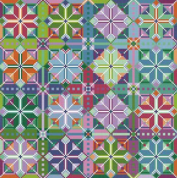 Carolyn Manning Designs - Pinwheels - Cross Stitch Quilt Collection MAIN